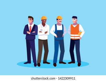 Avatar cartoon engineer men design