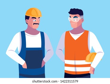 Avatar cartoon engineer men design