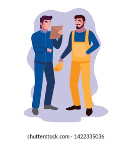 Avatar cartoon engineer men design