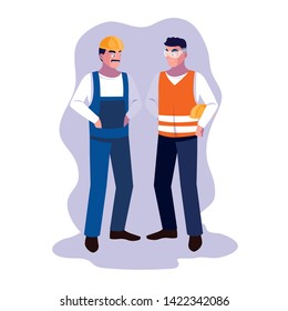 Avatar cartoon engineer men design
