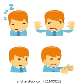 avatar cartoon manager in various poses
