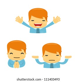 avatar cartoon manager in various poses