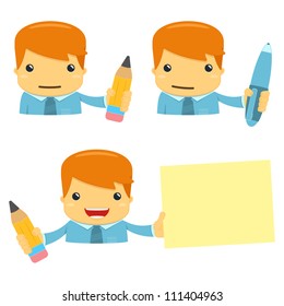 avatar cartoon manager in various poses