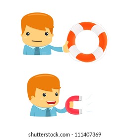 avatar cartoon manager in various poses