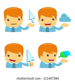 avatar cartoon manager in various poses
