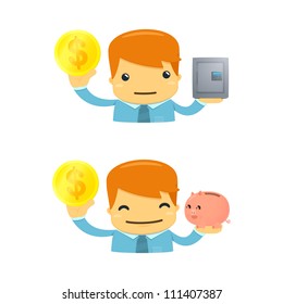 avatar cartoon manager in various poses