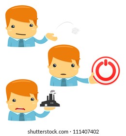 avatar cartoon manager in various poses