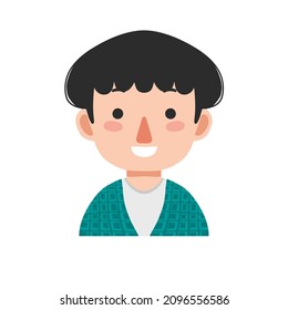 Avatar Cartoon style Isolated boy . Flat illustration Hand drawn vector drawing emoticon for profil photo