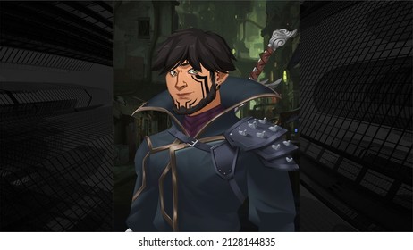 Avatar for character creation, designs, games or background.