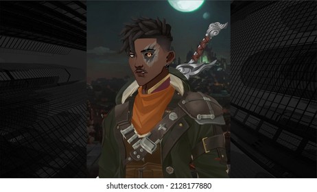 Avatar for character creation, designs, games or background.