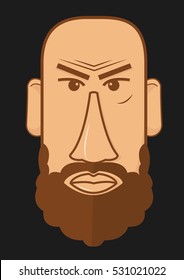 Avatar-Zeichenkopf. Menschliche Form. Vektorgrafik.