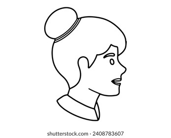 Avatar Character Line Art Illustration