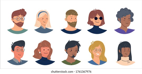 avatar character vector design with cute cartoon style