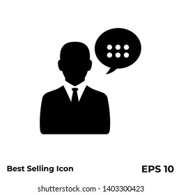 Avatar Chat Icon Vector on white background 