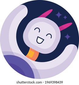 Avatar for chat, modern flat illustration of robot