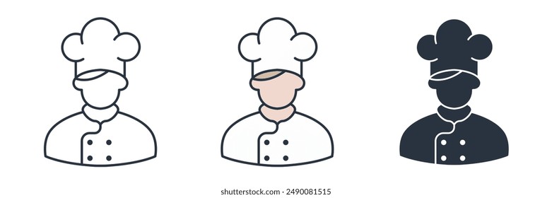 Avatar Chef Icon theme symbol vector illustration isolated on white background