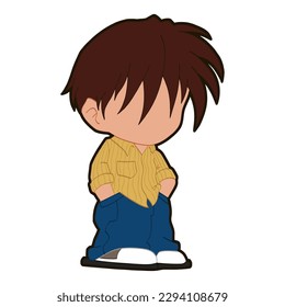 Avatar Child Boy. Vector Image
 