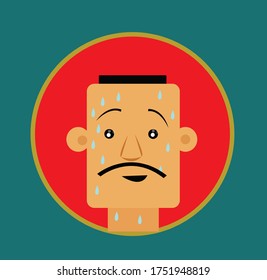 avatar en círculo. esta es una ilustración vectorial.
