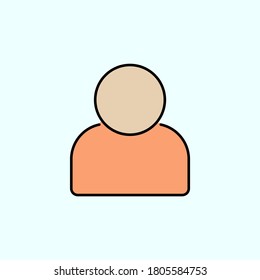 avatar color vector icon, vector illustration