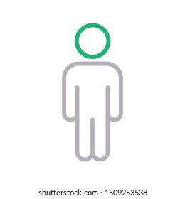 avatar colour line vector icon