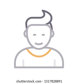 avatar colour line vector icon