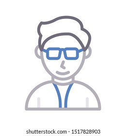 avatar colour line vector icon