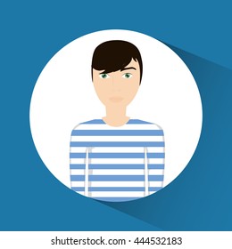 Avatar concept with icon design, vector illustration 10 eps graphic.