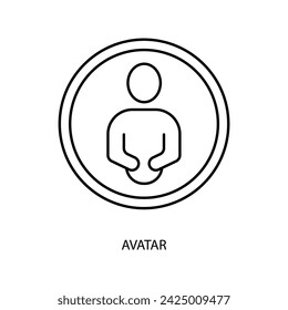 avatar concept line icon. Simple element illustration. avatar concept outline symbol design.