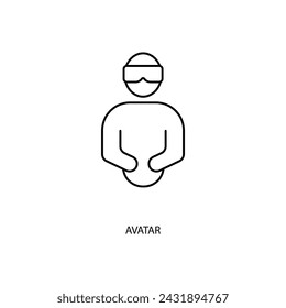 avatar concept line icon. Simple element illustration. avatar concept outline symbol design.