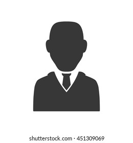 Avatar concept represented by Man silhouette icon. Isolated and flat illustration 
