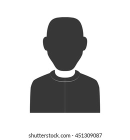 Avatar concept represented by Man silhouette icon. Isolated and flat illustration 
