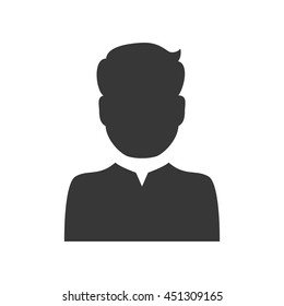 Avatar concept represented by Man silhouette icon. Isolated and flat illustration 