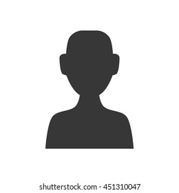 Avatar concept represented by Man silhouette icon. Isolated and flat illustration 