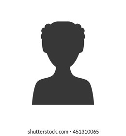 Avatar concept represented by Man silhouette icon. Isolated and flat illustration 