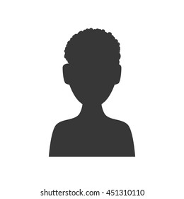 Avatar concept represented by Man silhouette icon. Isolated and flat illustration 