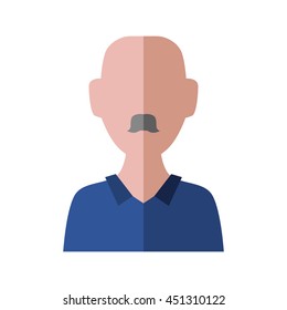 Avatar concept represented by Man icon. Isolated and flat illustration 