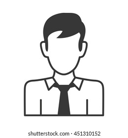 Avatar concept represented by Man icon. Isolated and flat illustration 