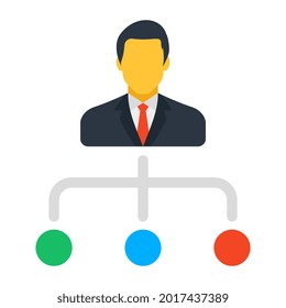 Avatar with connected nodes, icon of job skills