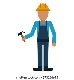 avatar construction man hammer helmet employee