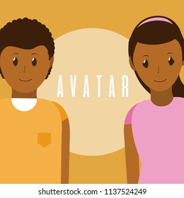 Avatar couple cartoon