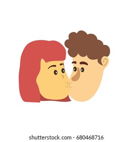 avatar couple face kissing with hairstyle design