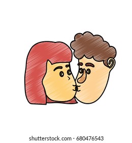 avatar couple face kissing with hairstyle design