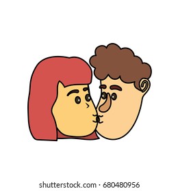 avatar couple face kissing with hairstyle design