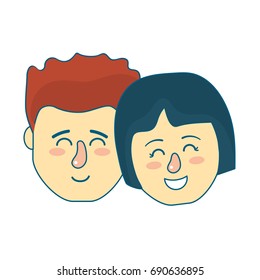 avatar couple head with hairstyle design