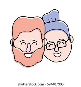 avatar couple head with hairstyle design