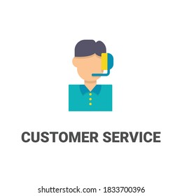  avatar customer service vector icon from avatar collection. flat style illustration, perfect for your website, application, printing project, etc
