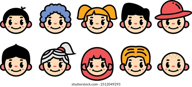 Avatar Cute Small Icon Vector