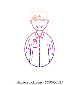 ícono de nolan dentista avatar. Línea delgada simple, contorno vectorial de los iconos de Avatars para ui y ux, sitio web o aplicación móvil