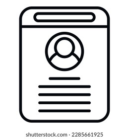 Avatar design icon outline vector. Button interface. Adress business