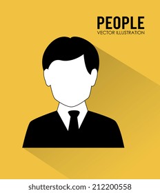 Avatar  design over yellow background, vector illustration